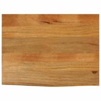 Tafelblad met natuurlijke rand 80x60x2,5 cm massief mangohout - thumbnail