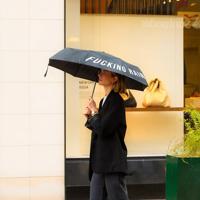 Fucking Rain paraplu - Zwart - thumbnail