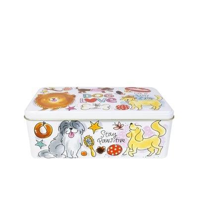 Blond Amsterdam koekblik rvs dog love 20x11x7cm multi