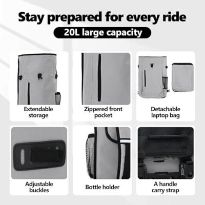 VidaXL Fietstas grijs 31 x 13 x 58 cm polyester