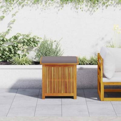 Kussenbox voor buiten 60x50x61 cm massief acaciahout