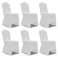 VidaXL Stoelhoes stretch wit (6 stuks) - thumbnail