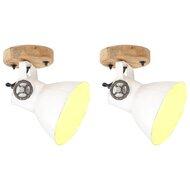 VidaXL Wand-/plafondlampen industrieel 2 st e27 20x25 cm wit