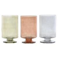 Vaas Home ESPRIT Blauw Groen Amber Kristal Modern 12,5 x 12,5 x 20 cm (3 Stuks) - thumbnail