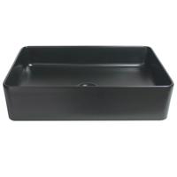 Waskom Wiesbaden Link | 50x35x14.5 cm | Keramiek | Vrijstaand | Rechthoekig | Zwart mat - thumbnail