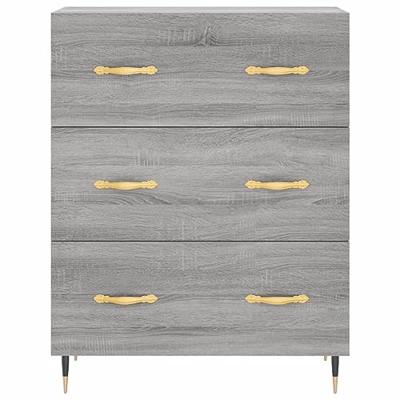 Dressoir 69,5x34x90 cm bewerkt hout grijs sonoma eikenkleurig Dressoir 69,5x34x90 cm bewerkt hout grijs sonoma eikenkleurig