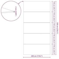 VidaXL Zwembad grondzeil zwart 550 x 280 x 0,1 cm niet-geweven stof - thumbnail