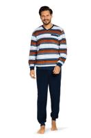 Badstoffen heren strepen pyjama - thumbnail