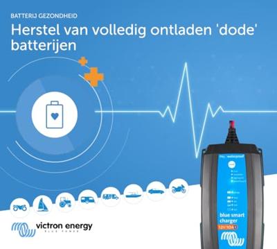 VICTRON Blauwe slimme oplader IP65 - 12V - 10A met DC-connector - thumbnail