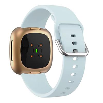 Fitbit Versa 3 & 4 / Sense 1 & 2 - Siliconen bandje - Lichtblauw