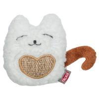Trixie kat stof / pluche met kattenkruid / catnip wit / beige - thumbnail