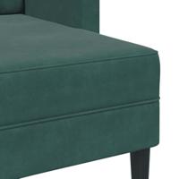 2-zitsbank met chaise L-vorm donkergroen 125 cm fluweel - thumbnail