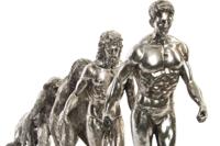 Decoratieve figuren DKD Home Decor Origin of Species Zilverkleurig Verchroomd 55 x 18 x 42 cm - thumbnail