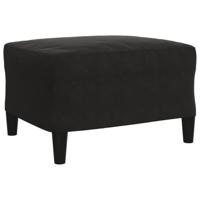 3-delige Loungeset met kussens en bolsters fluweel zwart - thumbnail