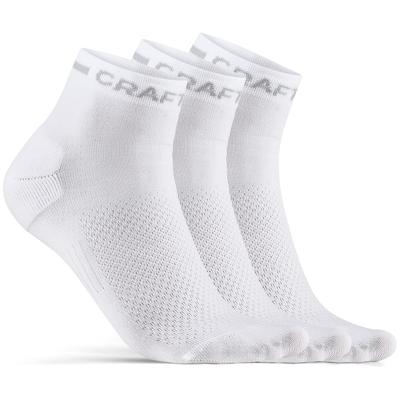 Craft 1910637 Core Dry Mid Sock 3-Pack - White - 37/39