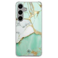 Samsung Galaxy S24 shockproof hoesje - Marmer mintgroen - thumbnail