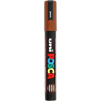 Uni-Posca Posca marker, afm pc-5m, lijndikte 2,5 mm, medium, bruin, 1 stuk