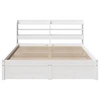 Bedframe met hoofdeinde zonder matras 120x200 cm wit - thumbnail