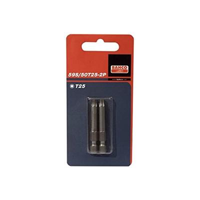 Bahco x2 bits t10 50mm 1/4" dr standard | 59S/50T10-2P Bahco x2 bits t10 50mm 1/4" dr standard | 59S/50T10-2P