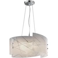 Stijlvolle LED Hanglamp - 3-Lichts Mat Wit Glas. E27 Fitting - thumbnail