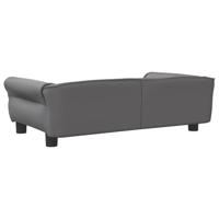 Hondenmand 95x55x30 cm kunstleer grijs - thumbnail