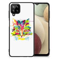 Samsung Galaxy A12 Hoesje Cat Color - thumbnail