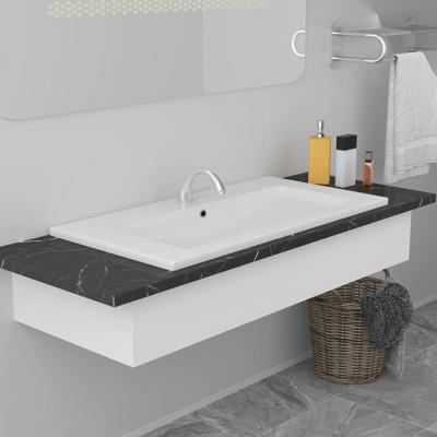 Inbouwwastafel 81x39,5x18,5 cm keramiek wit Inbouwwastafel 81x39,5x18,5 cm keramiek wit