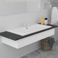 Inbouwwastafel 81x39,5x18,5 cm keramiek wit - thumbnail