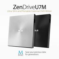 Asus ZenDrive U7M SDRW-08U7M-U ZD Externe DVD-brander Retail USB-A 2.0 Zilver - thumbnail