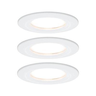 Paulmann Nova Inbouwlamp voor badkamer Set van 3 stuks LED LED 18 W IP44 Wit (mat) Paulmann Nova Inbouwlamp voor badkamer Set van 3 stuks LED LED 18 W IP44 Wit (mat)