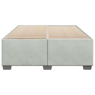 Bedframe zonder matras 160x200 cm fluweel lichtgrijs