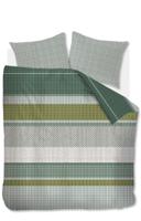 Beddinghouse Webbing Dekbedovertrek - 2-persoons (200x200/220 Cm + 2 Slopen) - Katoen - Grey Green - thumbnail