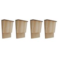VidaXL Vleermuizenkasten 4 st 22x12x34 cm hout - thumbnail