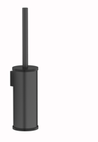 Plieger Roma closetborstelgarnituur wandmodel, geborsteld zwart chroom - thumbnail
