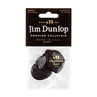 Dunlop 485P03HV Celluloid Teardrop Black Pick Heavy plectrumset (12 stuks) - thumbnail