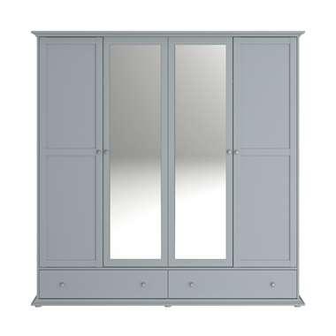Kledingkast Margaux - grijs - 202x199,5x53 cm