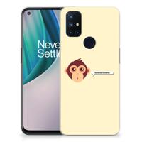 OnePlus Nord N10 5G Telefoonhoesje met Naam Monkey - thumbnail