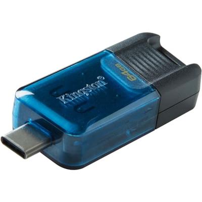 USB stick Kingston Technology DataTraveler 80 Blauw Zwart 64 GB USB stick Kingston Technology DataTraveler 80 Blauw Zwart 64 GB