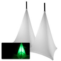 Vonyx speakerstandaards met hoes wit - 120cm (Set van 2) - thumbnail