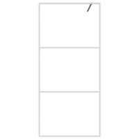 VidaXL Inloopdouchewand 90x195 cm transparant esg-glas wit - thumbnail