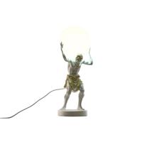 Bureaulamp Home ESPRIT Wit Gouden Hars Plastic 220 V 18 x 17 x 44 cm - thumbnail