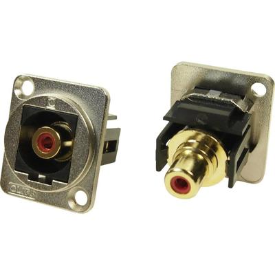 Cliff CP30230M CP30230M XLR-adapter cinch-bus naar cinch-bus rood Adapter, inbouw 1 stuk(s)