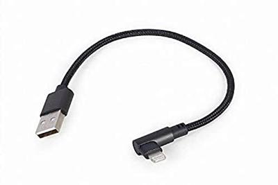 Haakse 8-pins laad- & datakabel, 0.2 m, zwart