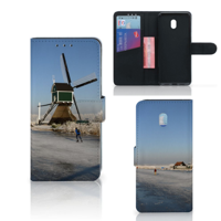 Xiaomi Redmi 8A Flip Cover Schaatsers - thumbnail