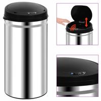 Prullenbak met automatische sensor 50 L roestvrij staal - thumbnail