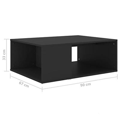 Salontafel 90x67x33 cm spaanplaat zwart