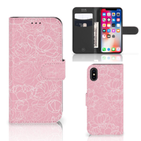 Apple iPhone X | Xs Hoesje White Flowers - thumbnail