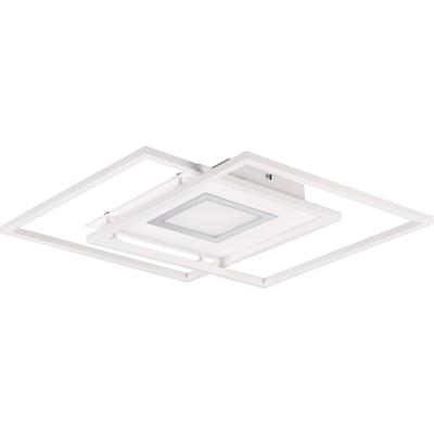 LED Plafondlamp 36W - Dimbaar met Afstandsbediening - Mat Wit Aluminium