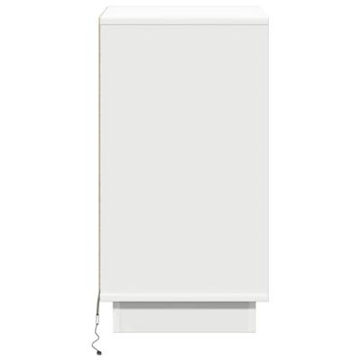 Nachtkastje met lade met Wit 39 x 34.5 x 65 cm Bewerkt hout