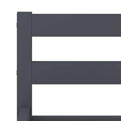 Bedframe massief grenenhout grijs 140x200 cm